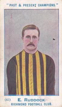 1905 Wills's Past & Present Champions #45 Ernest Ruddock Front